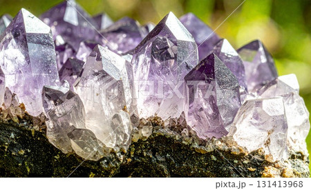 紫水晶クラスターが放つ神秘的な光彩 131413968
