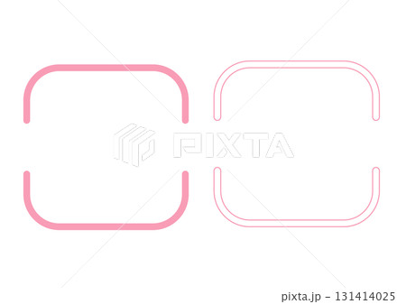 ピンクの可愛らしい角丸の上下フレームセット ピンクの可愛らしい角丸の上下フレームセット 131414025