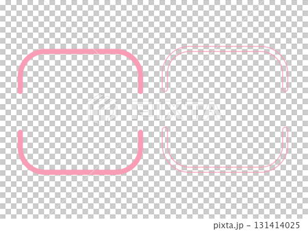 ピンクの可愛らしい角丸の上下フレームセット ピンクの可愛らしい角丸の上下フレームセット 131414025
