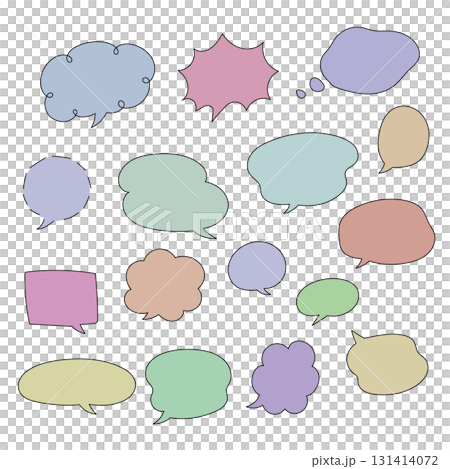 Colorful hand drawn speech bubble set Colorful hand drawn speech bubble set 131414072