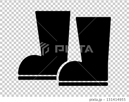 長靴のアイコン　モノトーン 131414955