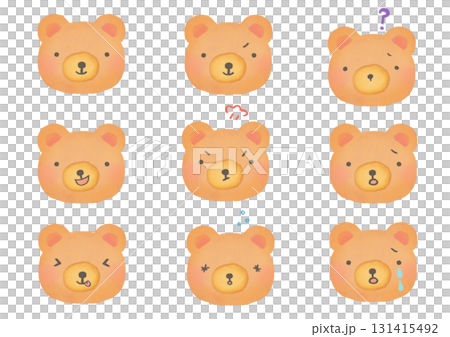 Cute bear character set Cute bear character set 131415492