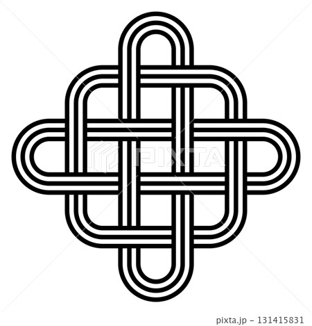Celtic Knot Black Lines, endless loop, geometric, elegant, symbolic art Celtic Knot Black Lines, endless loop, geometric, elegant, symbolic art 131415831