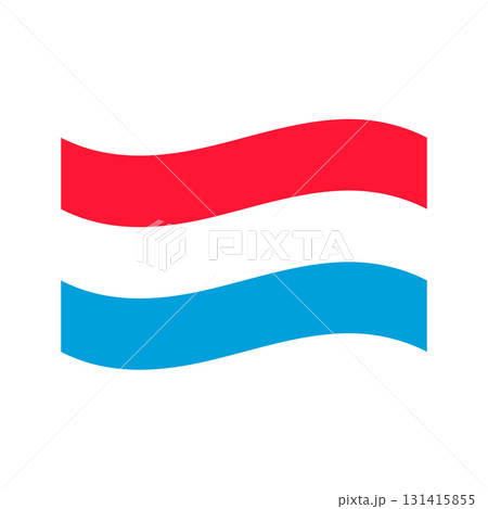 wavy Luxembourg flag waving red white blue stripes 131415855