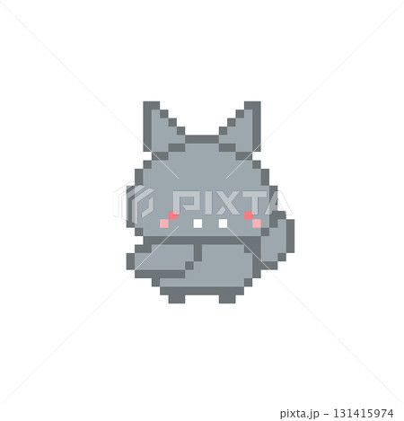 挙手するコウモリのドット絵 挙手するコウモリのドット絵 131415974