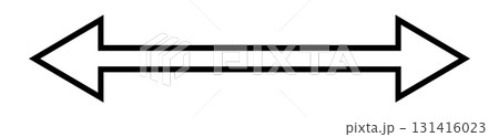 Double sided arrow outlined 131416023
