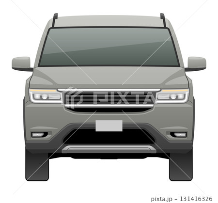 前方から見た車のイラスト（LサイズSUV） 131416326