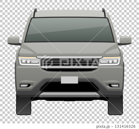 前方から見た車のイラスト（LサイズSUV） 131416326