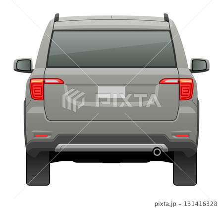 後方から見た車のイラスト（LサイズSUV） 131416328
