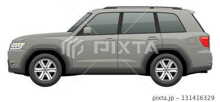側方から見た車のイラスト（LサイズSUV） 131416329