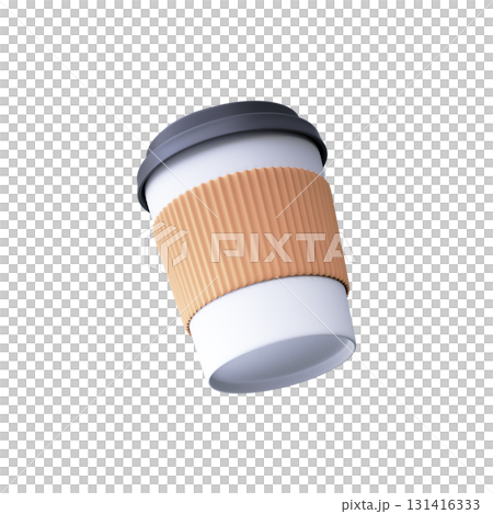 3D Paper Coffee Cup with Sleeve 3D Paper Coffee Cup with Sleeve 131416333