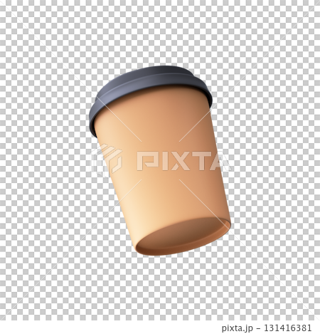 3D Kraft Paper Cup for Coffee To Go 131416381