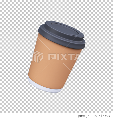 3D Cardboard Takeaway Beverage Cup 131416395