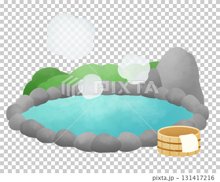 露天溫泉與溫泉浴池的插圖 131417216