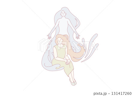 Spiritual female body releasing and meditation therapy Spiritual female body releasing and meditation therapy 131417260