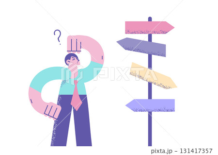 Making decision in business and opportunities concept 131417357