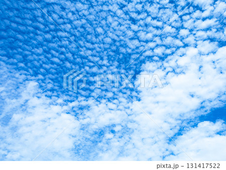 爽やかな秋のうろこ雲のある風景 131417522