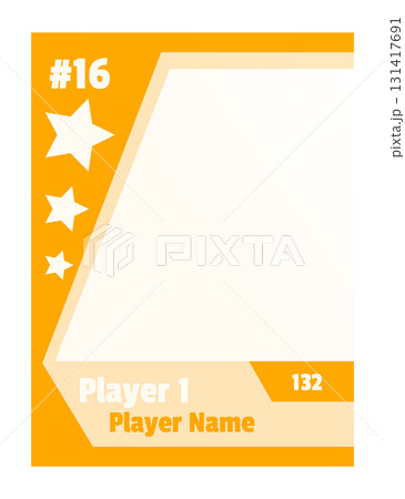 Game sports card template. Trading frame for football, basketball and hockey players. Vector illustration Game sports card template. Trading frame for football, basketball and hockey players. Vector illustration 131417691
