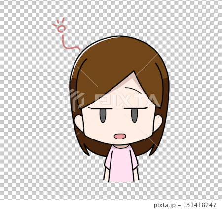 ボーっとしている女性のイラスト 131418247
