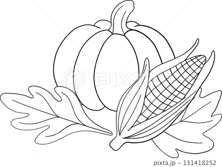 Thanksgiving day outline roasted turkey pumpkin pie autumn leaves and cozy family dinner elements Thanksgiving day outline roasted turkey pumpkin pie autumn leaves and cozy family dinner elements 131418252