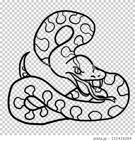 簡單的蟒蛇線描 簡單的蟒蛇線描 131418264