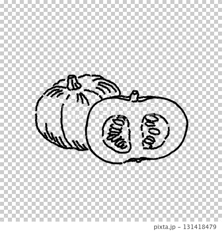 南瓜的單色線描 131418479
