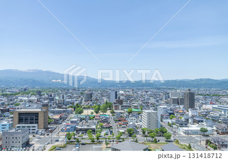 福島県福島市 JR福島駅周辺から望む福島市の街並み(JR福島駅周辺から西方向) 福島県福島市 JR福島駅周辺から望む福島市の街並み(JR福島駅周辺から西方向) 131418712