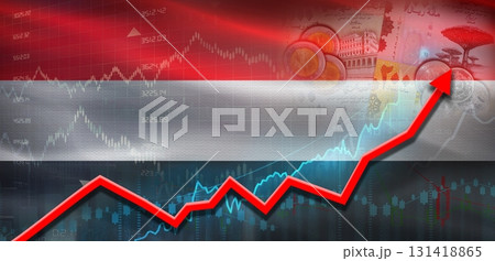 Yemen financial growth on market graph. Yemen economic growth on financial graph Yemen financial growth on market graph. Yemen economic growth on financial graph 131418865