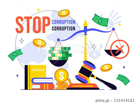 International Anti Corruption Day Illustration Featuring a Stop Giving Money Message with Dollar Coins, Prohibition Sign, and Chains in a Background International Anti Corruption Day Illustration Featuring a Stop Giving Money Message with Dollar Coins, Prohibition Sign, and Chains in a Background 131419181