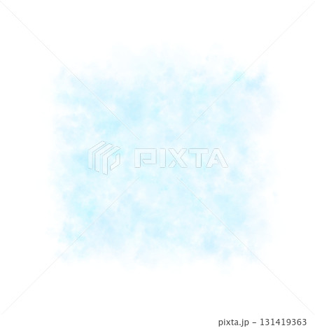 Square dark hazy blue smoke layer on transparent background, abstract fog cloud texture for overlays and atmospheric effects 131419363