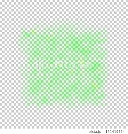 Square dark green smoke layer on transparent background, abstract fog cloud texture for overlays and atmospheric effects 131419364