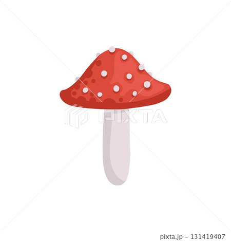 Autumn element. mushroom, chestnut and berry. Yellow, orange and red, green tree foliage fall season, harvest hand drawn element. Vector illustration 131419407