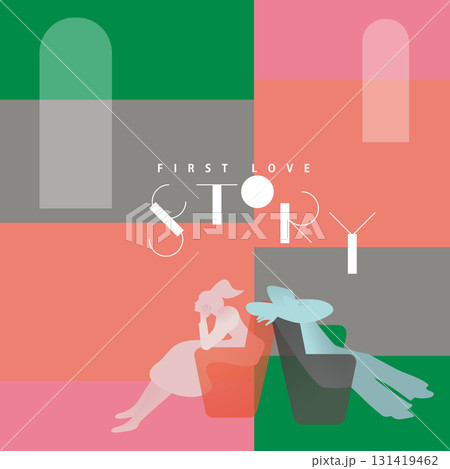 軽い口論をするカップルのベクターイラスト（恋人同士・関係・感情・口論・ケンカ） 131419462