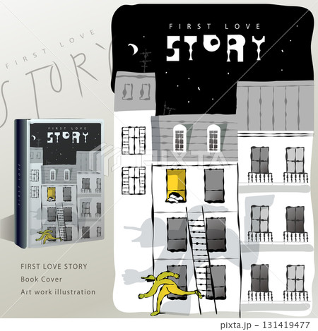 夜の洋風アパルトマン窓辺に佇み恋人を待つ女性を描いた手描きスケッチのベクターイラスト。小説の表紙に 夜の洋風アパルトマン窓辺に佇み恋人を待つ女性を描いた手描きスケッチのベクターイラスト。小説の表紙に 131419477