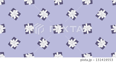 Seamless Gift Box Pattern 131419553