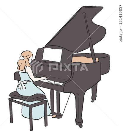 ピアノを弾く人 131419857