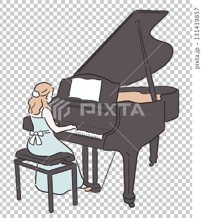 ピアノを弾く人 131419857