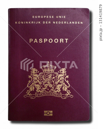 Dutch passport isolated on a white background 131419879