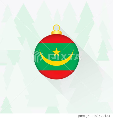Mauritania National Flag Christmas Decoration. Mauritania National Flag Christmas Decoration. 131420183
