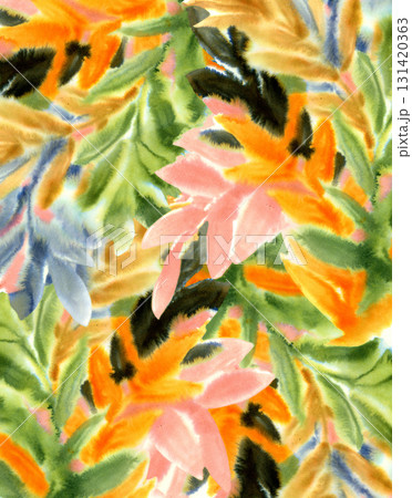 Assorted Handpainted Watercolor Floral And Animal Patterned Decorative Paper Collection 131420363