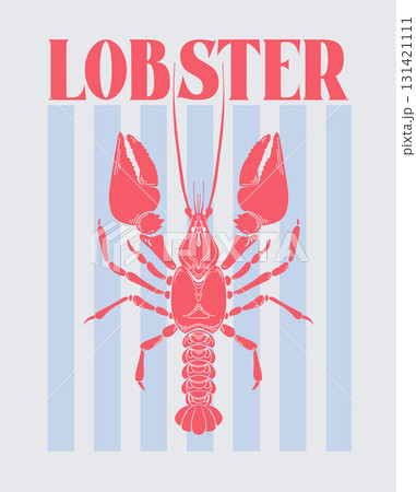 Lobster or crayfish Vintage Coastal Italian print. Minimalist hand drawn poster. Seafood shop logo, signboard, restaurant menu, fish market, banner. Mediterranean vintage summer card. Lobster or crayfish Vintage Coastal Italian print. Minimalist hand drawn poster. Seafood shop logo, signboard, restaurant menu, fish market, banner. Mediterranean vintage summer card. 131421111