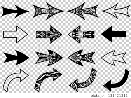簡單酷炫的圖案箭頭插畫集 131421311