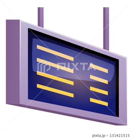 Railway schedule board, vector flat scoreboard, hanged banner subway station metro, public transport information display Railway schedule board, vector flat scoreboard, hanged banner subway station metro, public transport information display 131421515