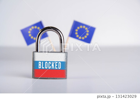 Sanctions against Russia. Closing trade with Russia. Swift lock. Closing borders 131423029