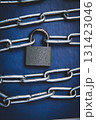 The book is locked under lock and key on a white background. Secret archive. 131423046