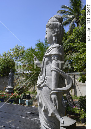 PHU YEN, VIETNAM. Buddhist goddess sculpture in the 18th-century Thanh Luong Buddhist Pagoda PHU YEN, VIETNAM. Buddhist goddess sculpture in the 18th-century Thanh Luong Buddhist Pagoda 131423067