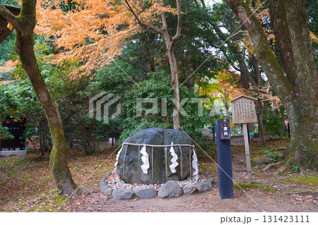 京都　上賀茂神社の願い石（陰陽石） 131423111