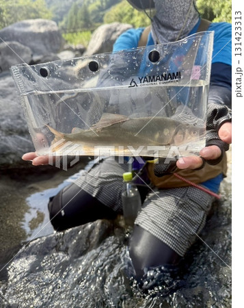 自作のルアーで鮎が釣れた 131423313