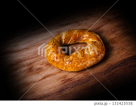 Traditional Turkish Simit Sesame Covered Bread Ring 131423538
