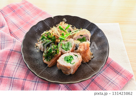 豆苗の肉巻き おろしポン酢添え 豆苗の肉巻き おろしポン酢添え 131423862